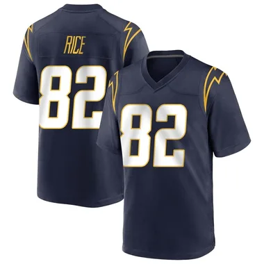 Brenden Rice Men's Navy Game Los Angeles Chargers Team Color Football Jersey