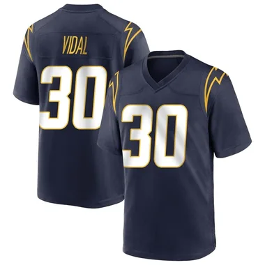 Kimani Vidal Men's Navy Game Los Angeles Chargers Team Color Football Jersey